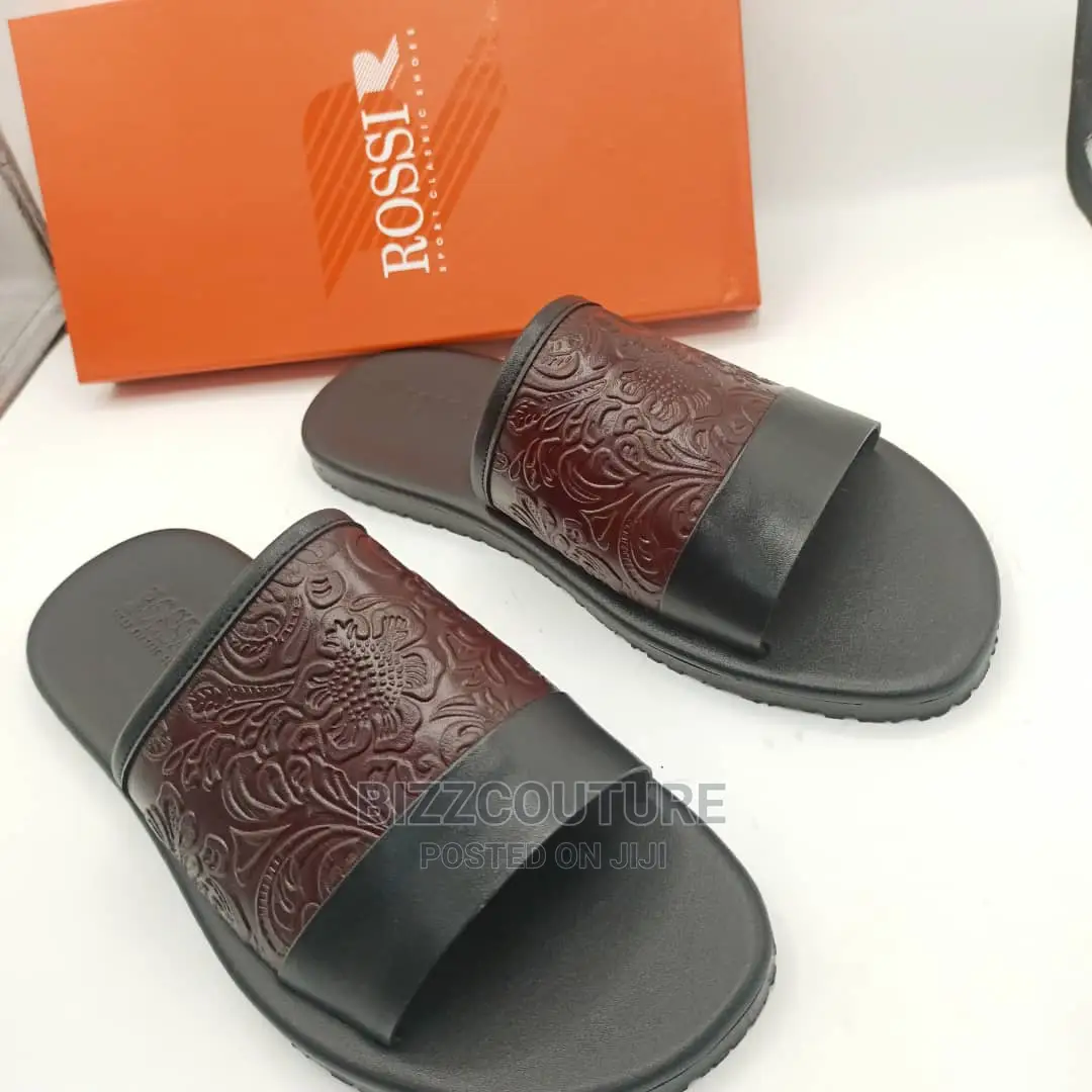 Original Italian ROSSI Leather Slippers Available in Store