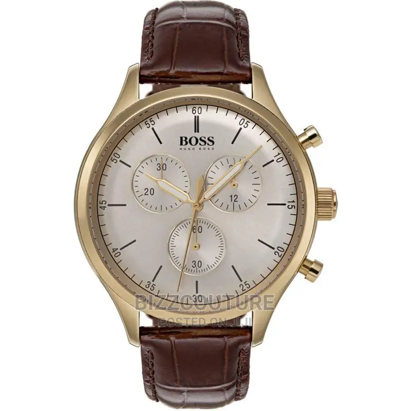 Original HUGO BOSS Leather Strap Watch Available in Store