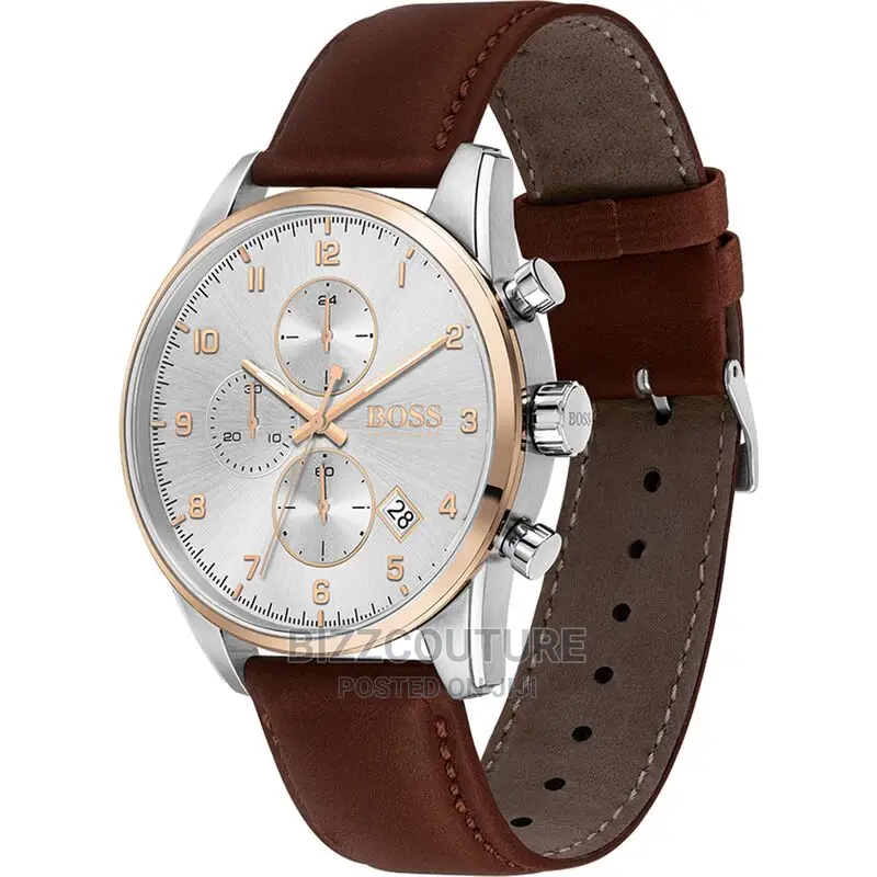 Original HUGO BOSS Leather Strap Watch Available in Store