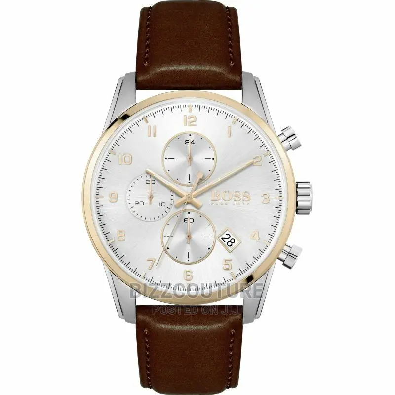 Original HUGO BOSS Leather Strap Watch Available in Store
