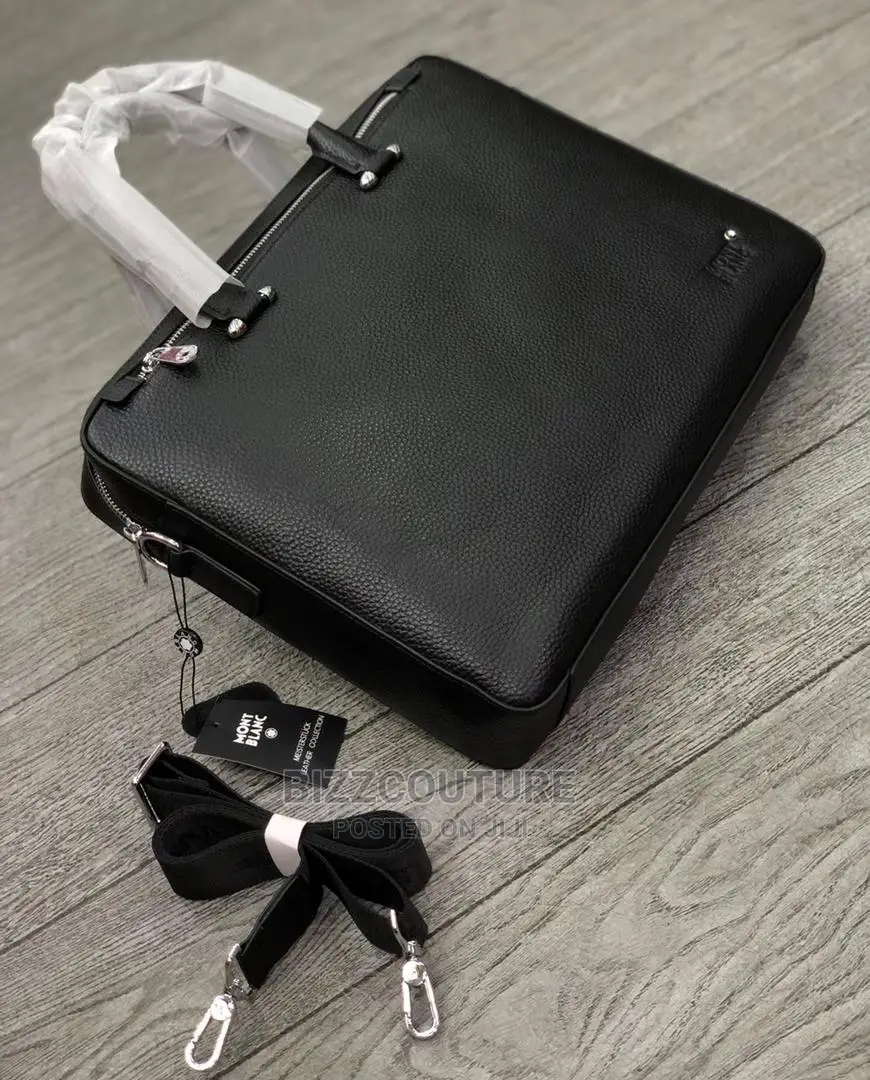 Original MONT BLANC Leather Laptop Bags Available in Store