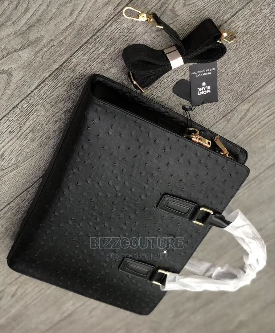 Original MONT BLANC Leather Laptop Bags Available in Store