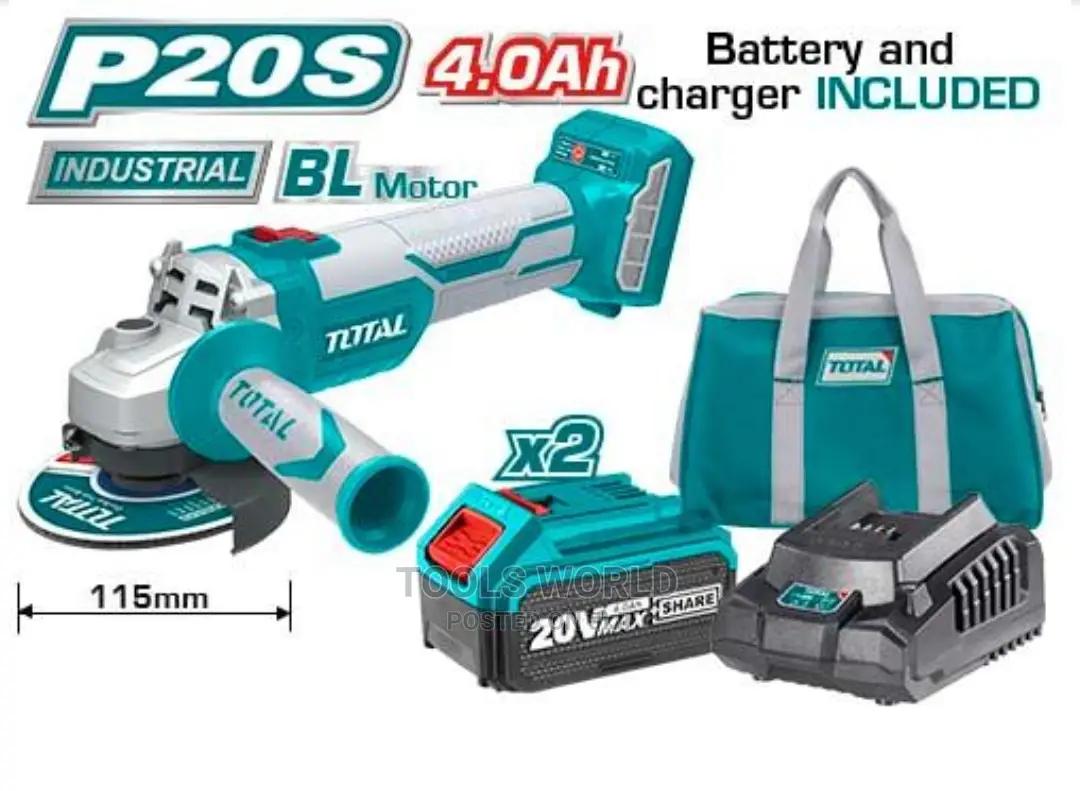 Total Lithium-Ion Angle Grinder 20v With 4.0ah TAGLI11522