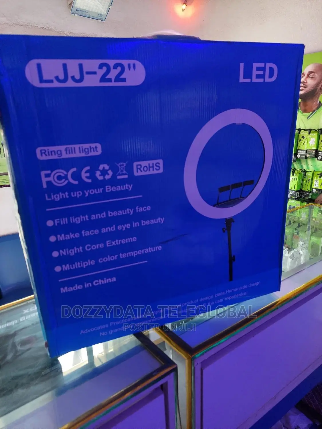 22" Ring Light, With 75" Tripod/Touch Screen/Wireless Remote