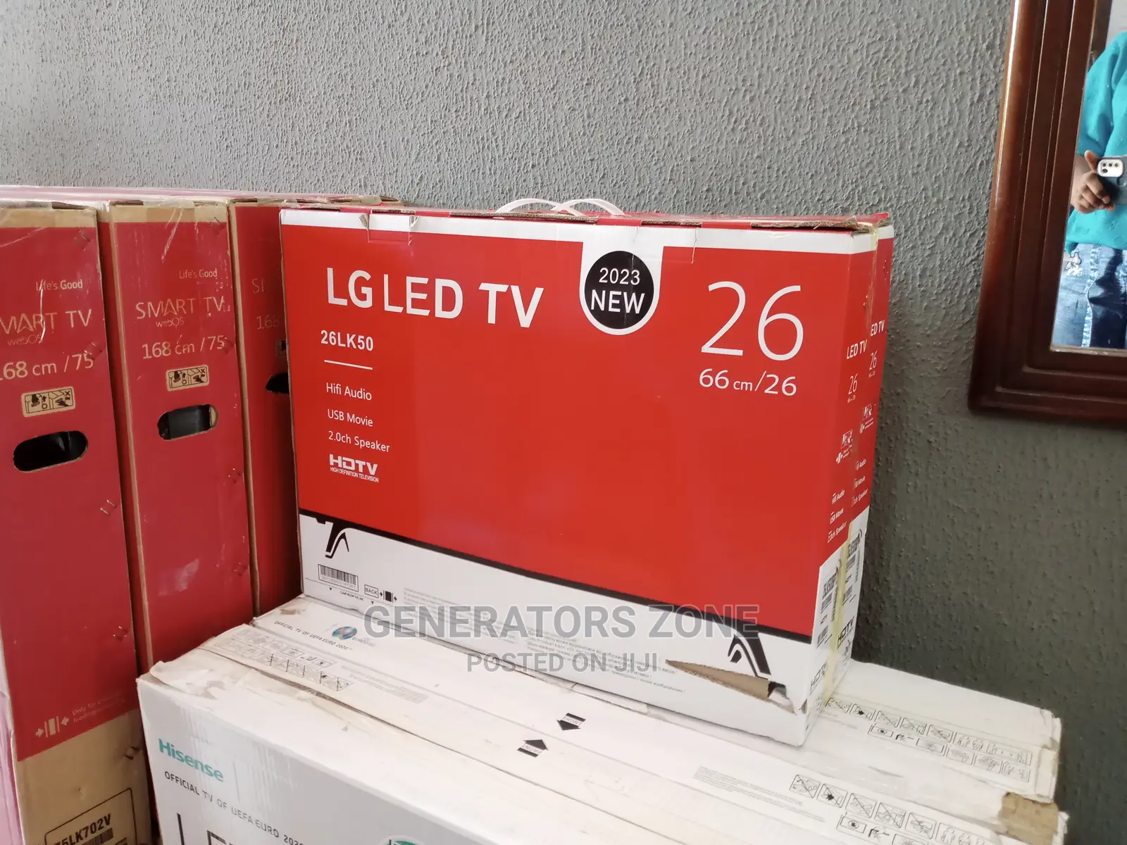 Lg-26-Inch Led Tv | Down Speaker+ Remote Control