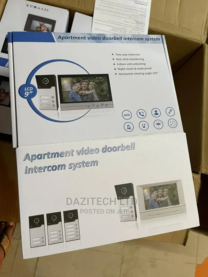 Video Doorbell Intercom System (3 Display Screens)