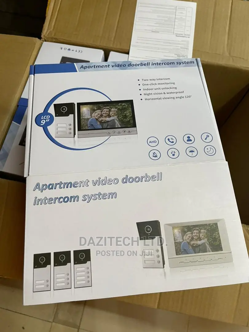 Video Doorbell Intercom System (3 Display Screens)