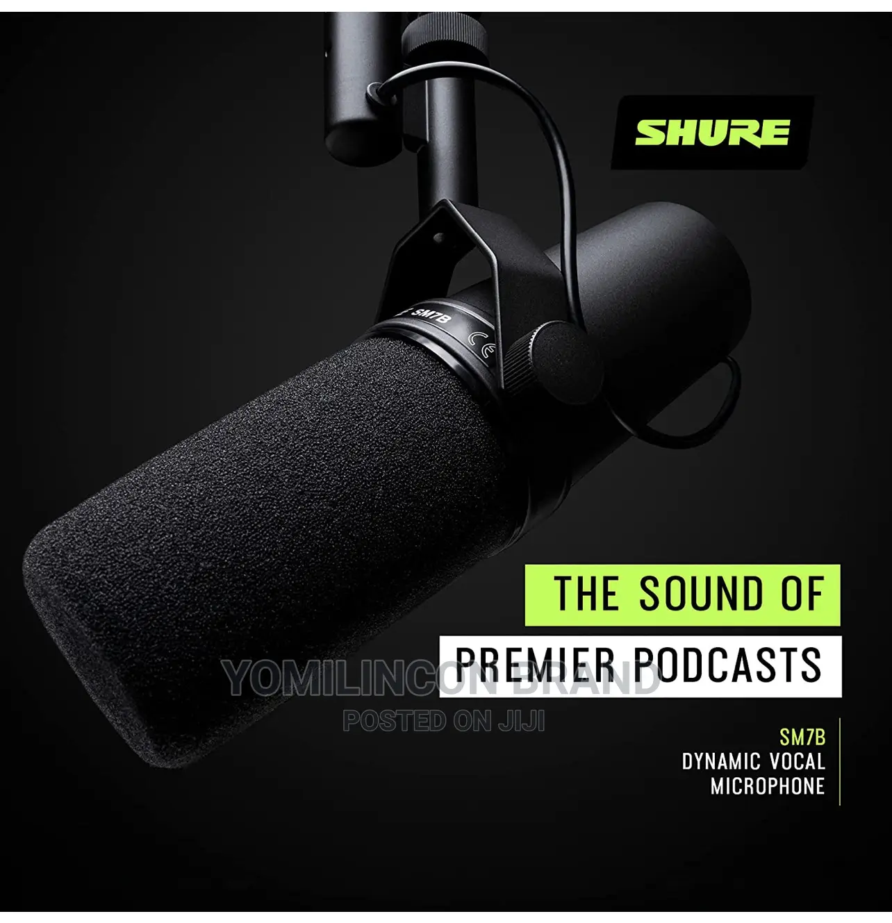 Shure SM7B Vocal Dynamic Microphone.