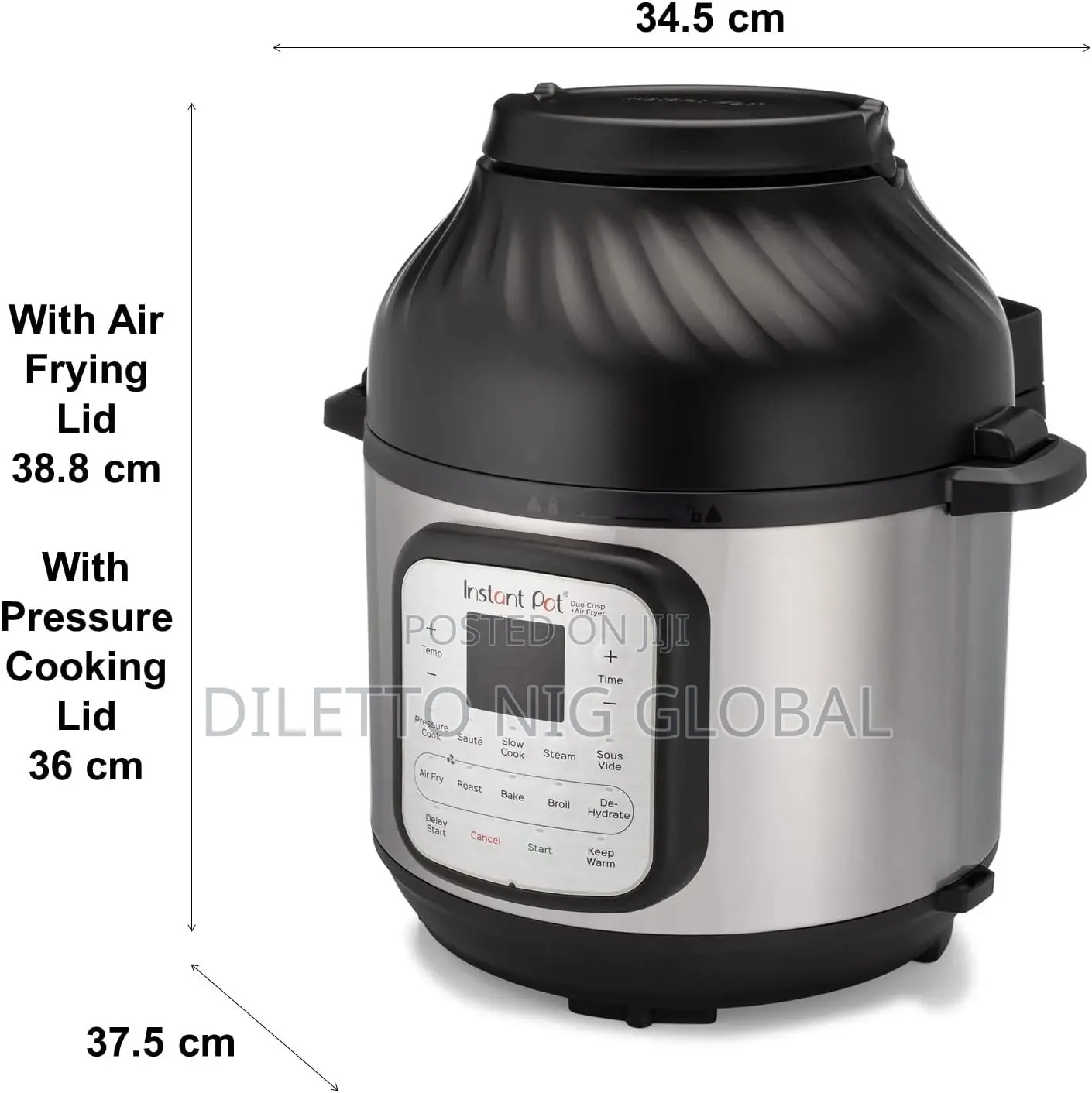 Instant Pot Pressure Pot Air Fryer 11-in-1 Multi Cooker 8l