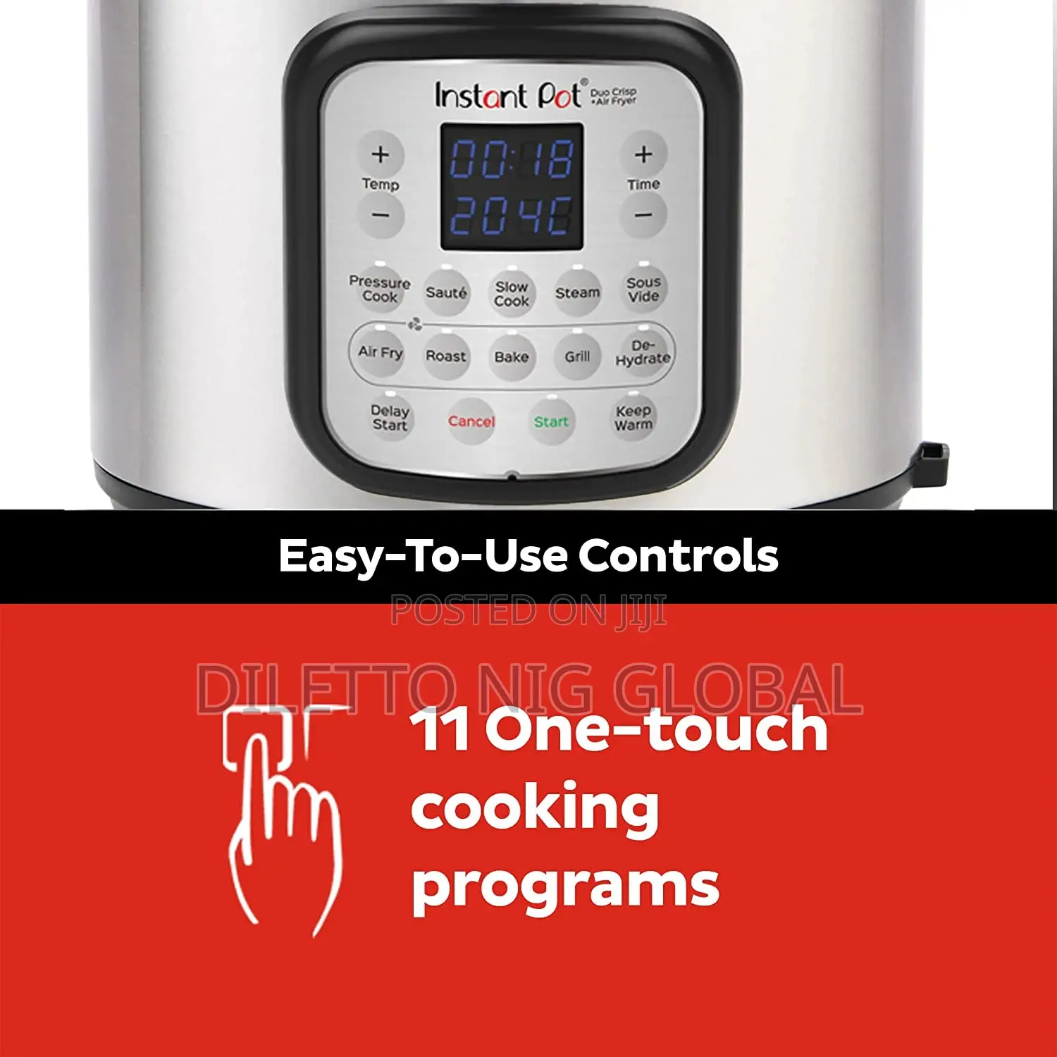 Instant Pot Pressure Pot Air Fryer 11-in-1 Multi Cooker 8l