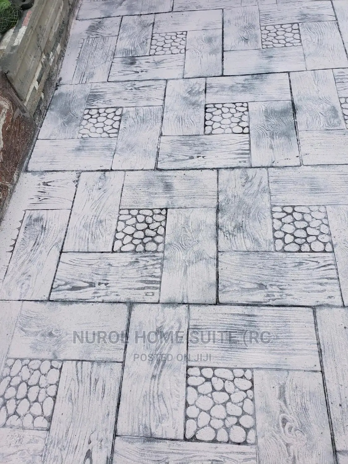 Durable Stamped Concrete Floor Installation.
