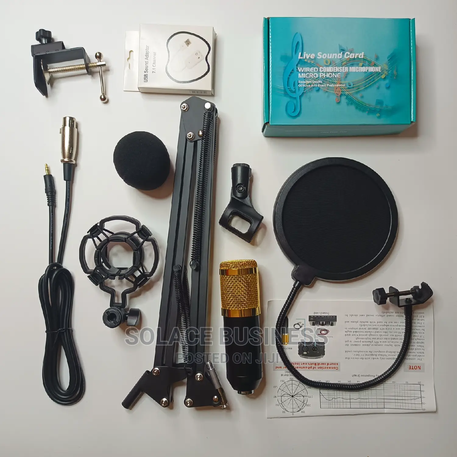 Bm800 Condenser Microphone for Podcast + V8s Sound Card