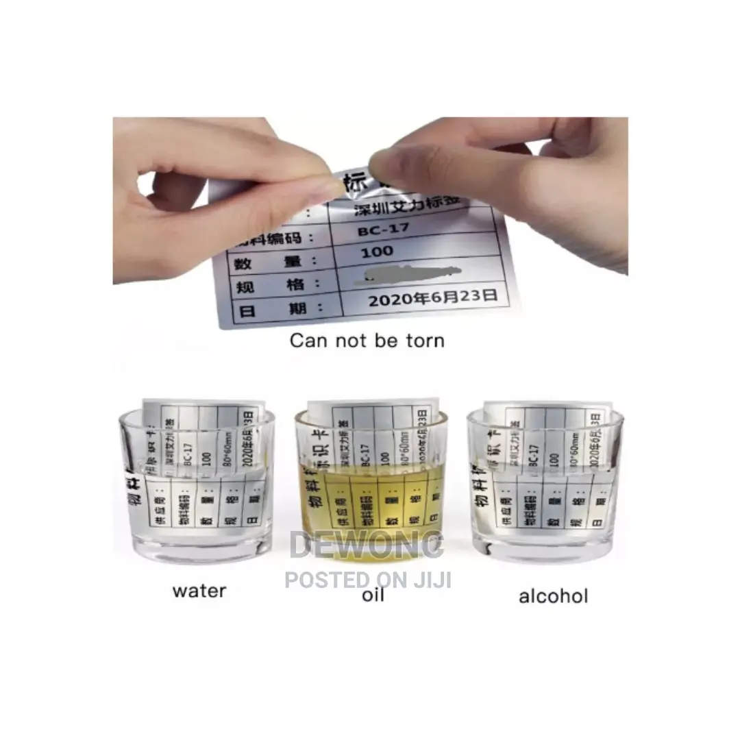 50*25mm*2500pcs Polyester Sticker