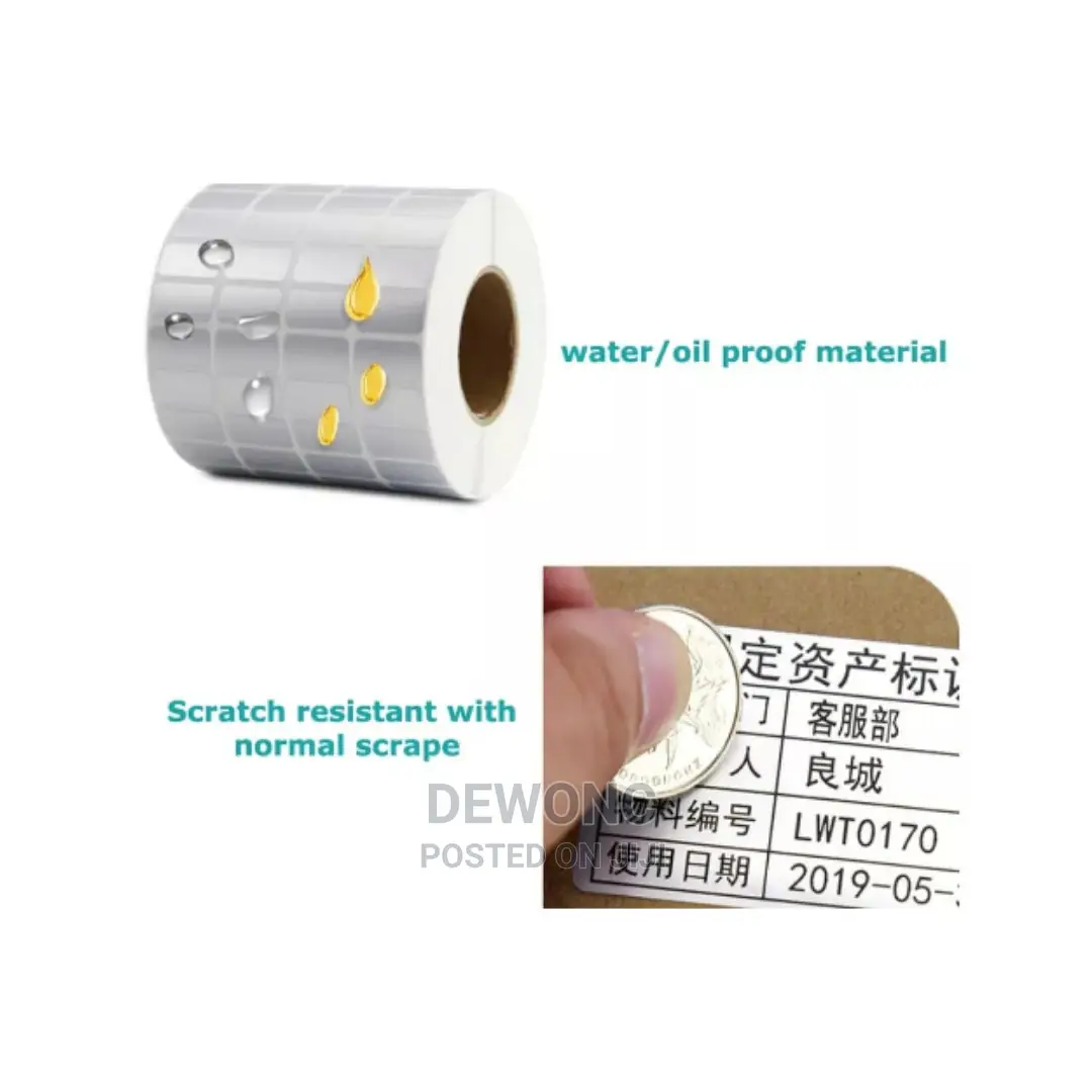 50*25mm*1000pcs Polyester Sticker