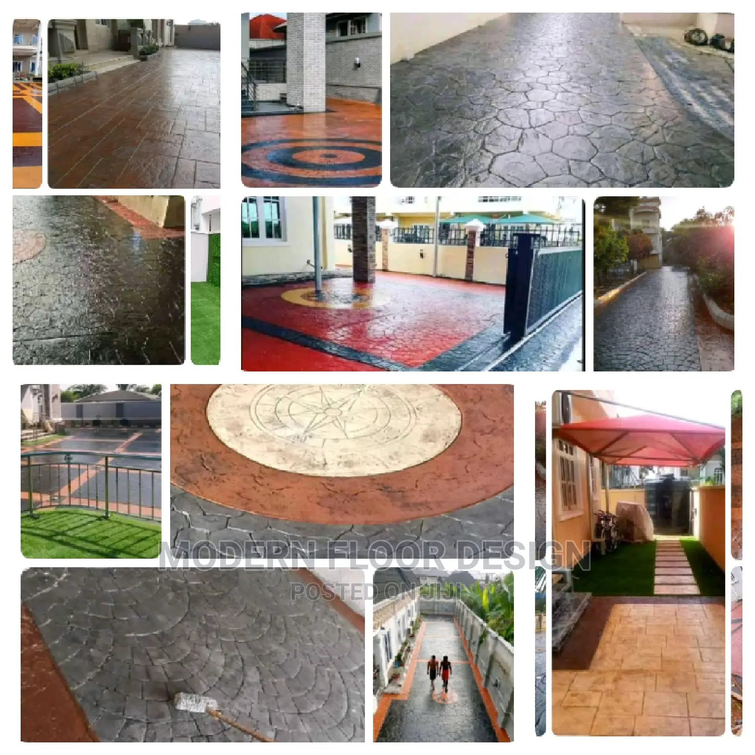Mayer Aqua Modern Stamps Floor