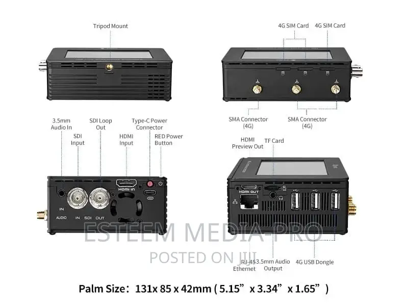 4g Pro-400 Multiple Sim Cards Live Video Bonding Encode