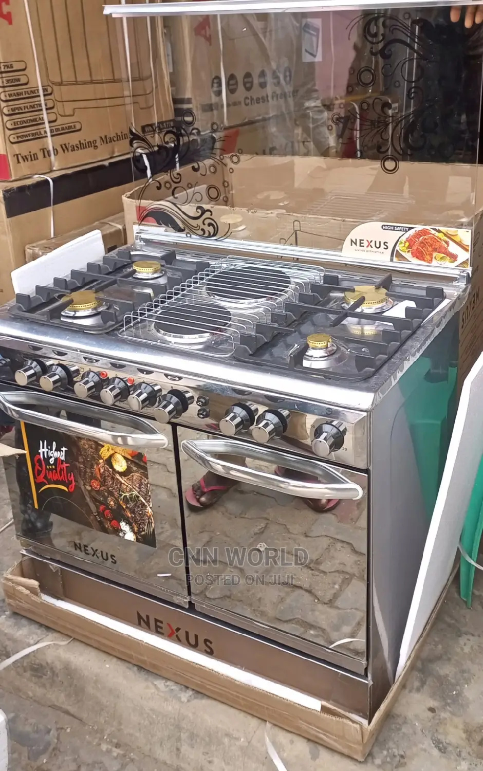 Nexus Double Oven Electric Gas (4+2) Automatic 60 by 90cm