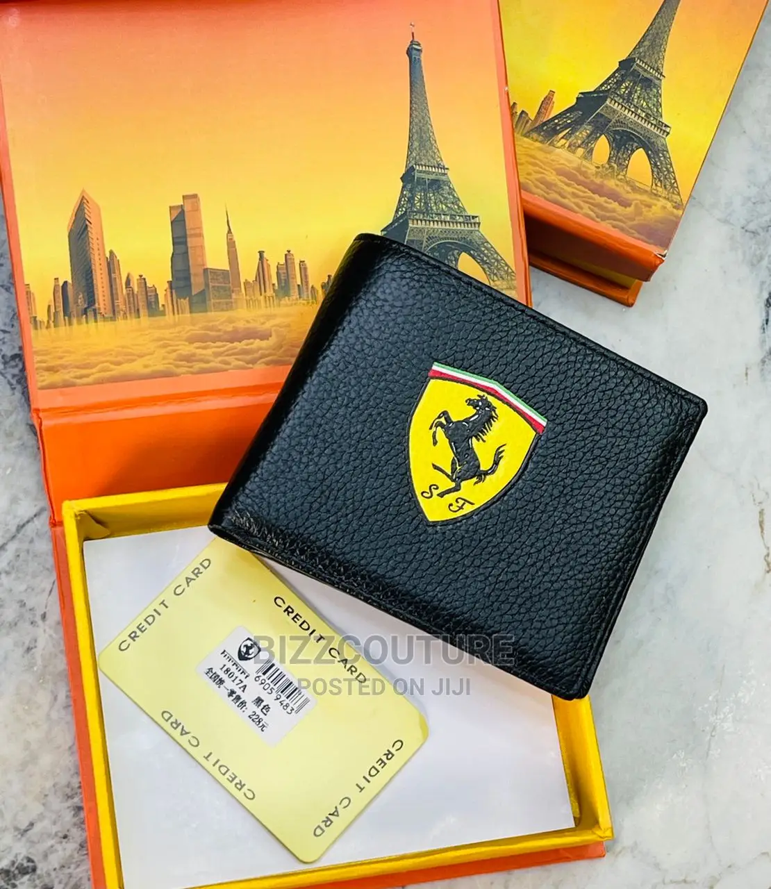 Original FERRARI Leather Wallet Available in Store