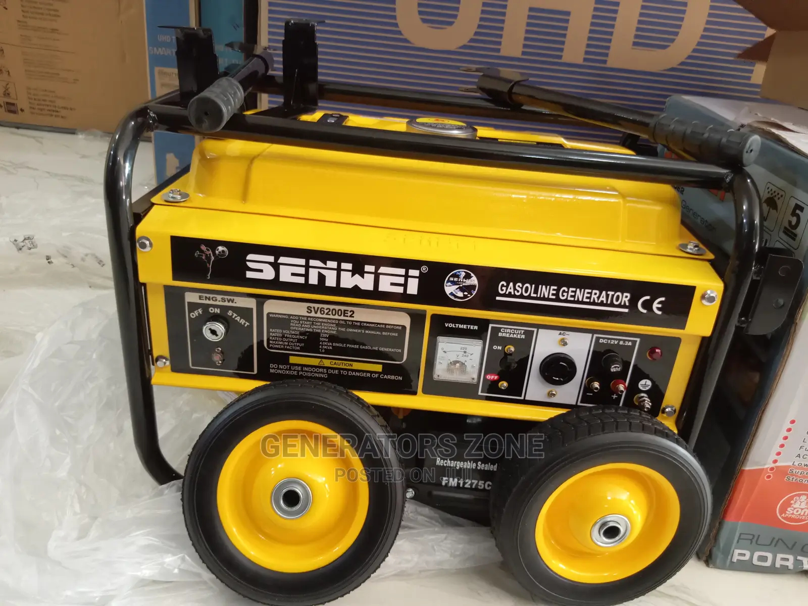 Senwei 4.5kva Key Start Automatic-With Two Tyres-Sv6200e2
