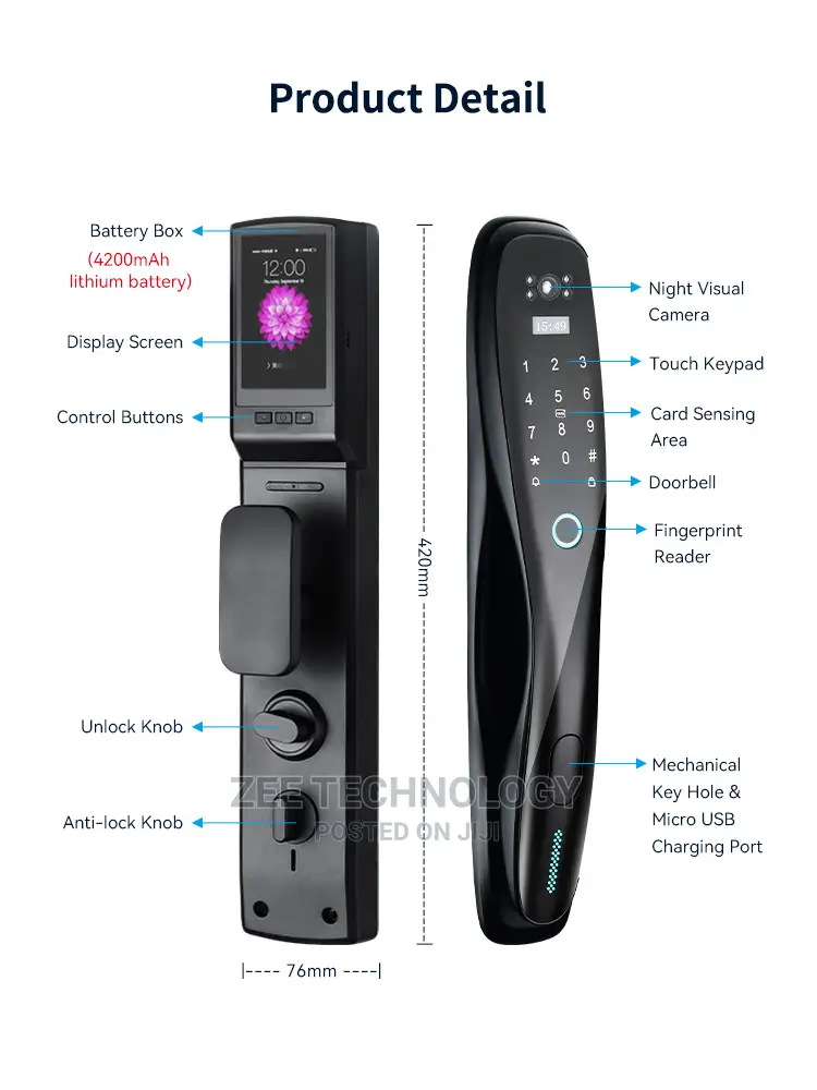 Safety Smart Fingerprint Lock