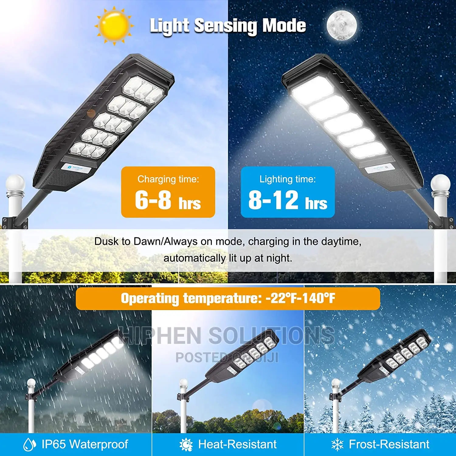 Durable Solar Street Light 300W