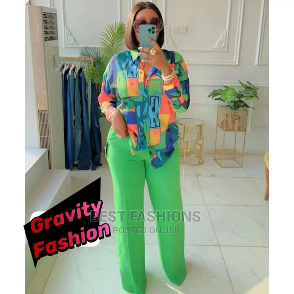 Green Ladies Shirt and Trousers