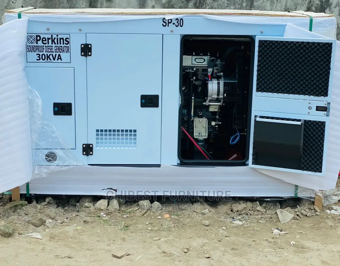 30kva Perkins Soundproof Diesel Generator, 100% Copper Coil.