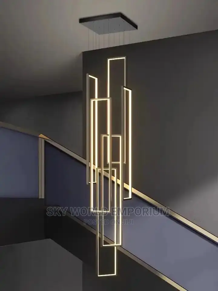Modern LED Stair Long Chandelier