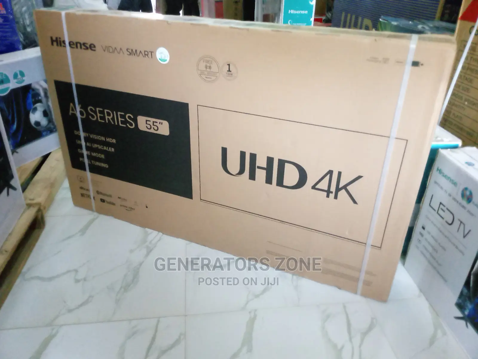 55a6h- Hisense Vidaa U- 55'' Uhd Smart Tv+Netflix+Youtube