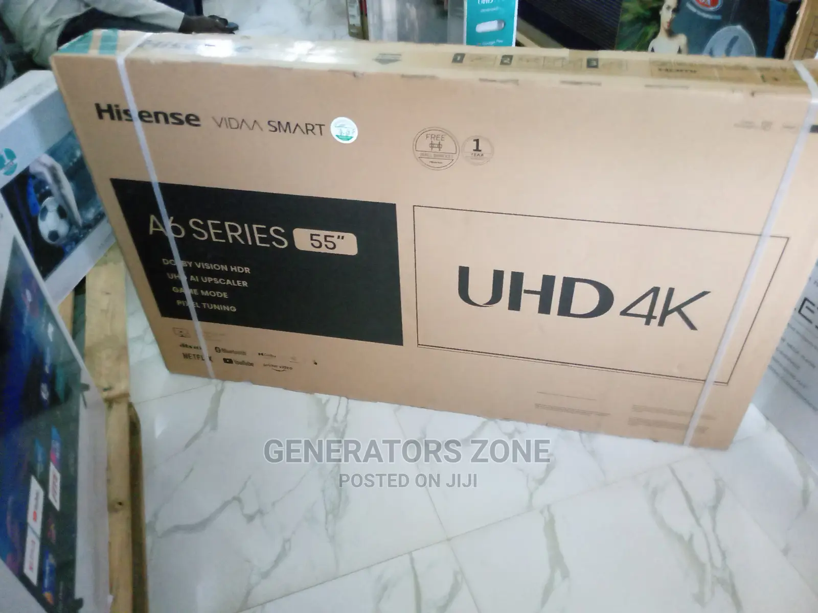 Uhd -55'' Hisense Brand New LED Smart Tv+Free Wall Bracket