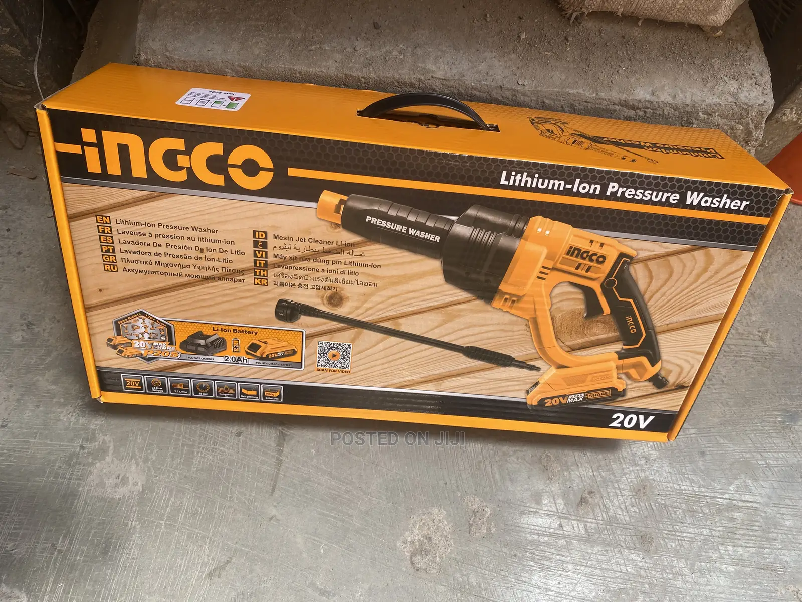 Ingco Cordless Pressure Washer 20votts