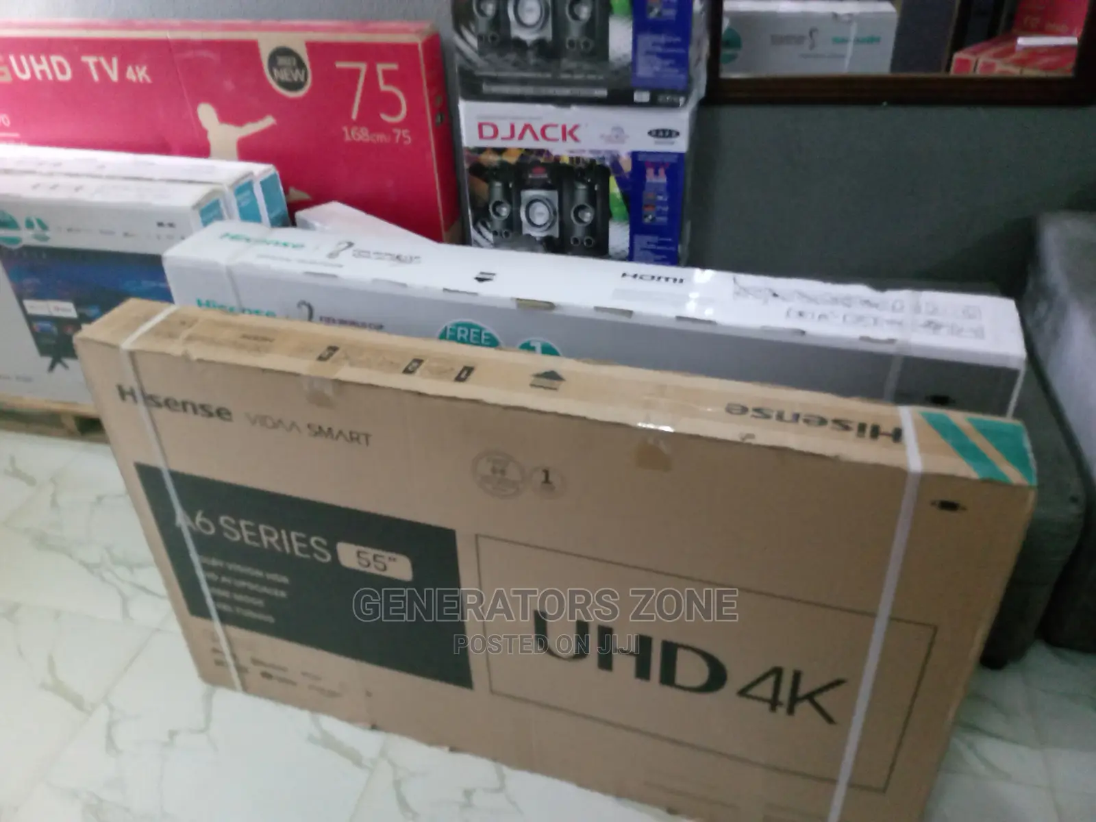 Uhd -55'' Hisense Brand New LED Smart Tv+Free Wall Bracket