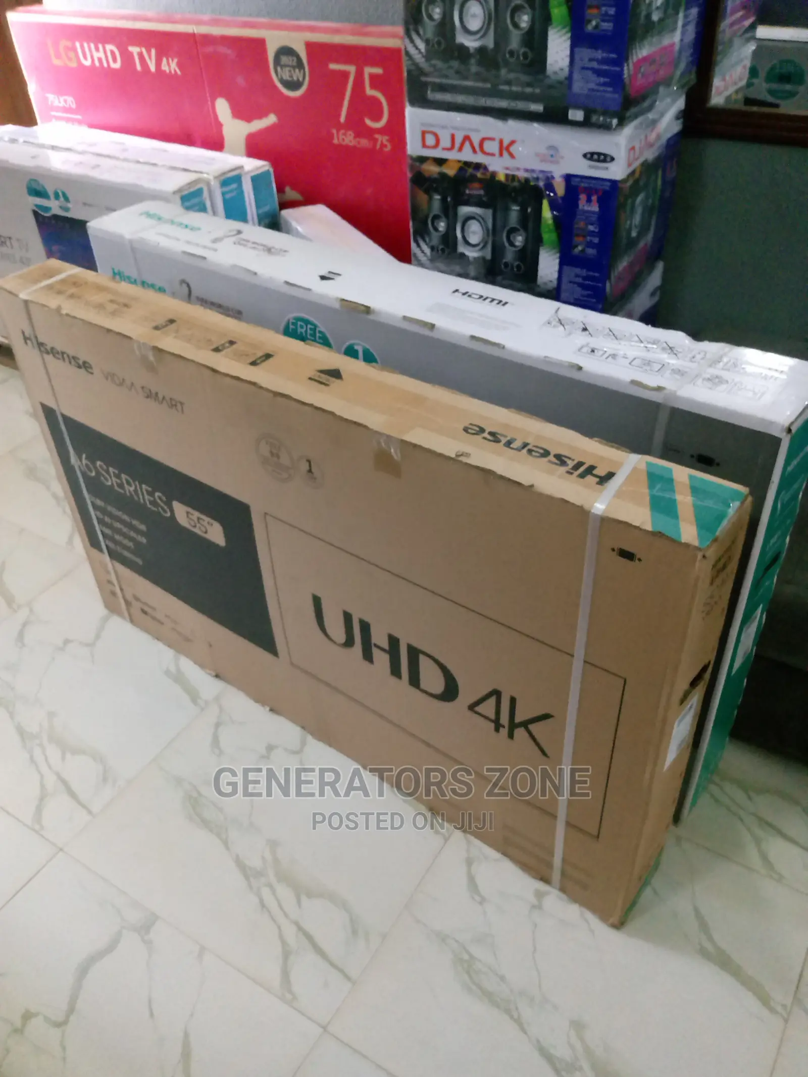55''-Hisense Vdaa U Feature Prime Videos, Netflix Uhd TV