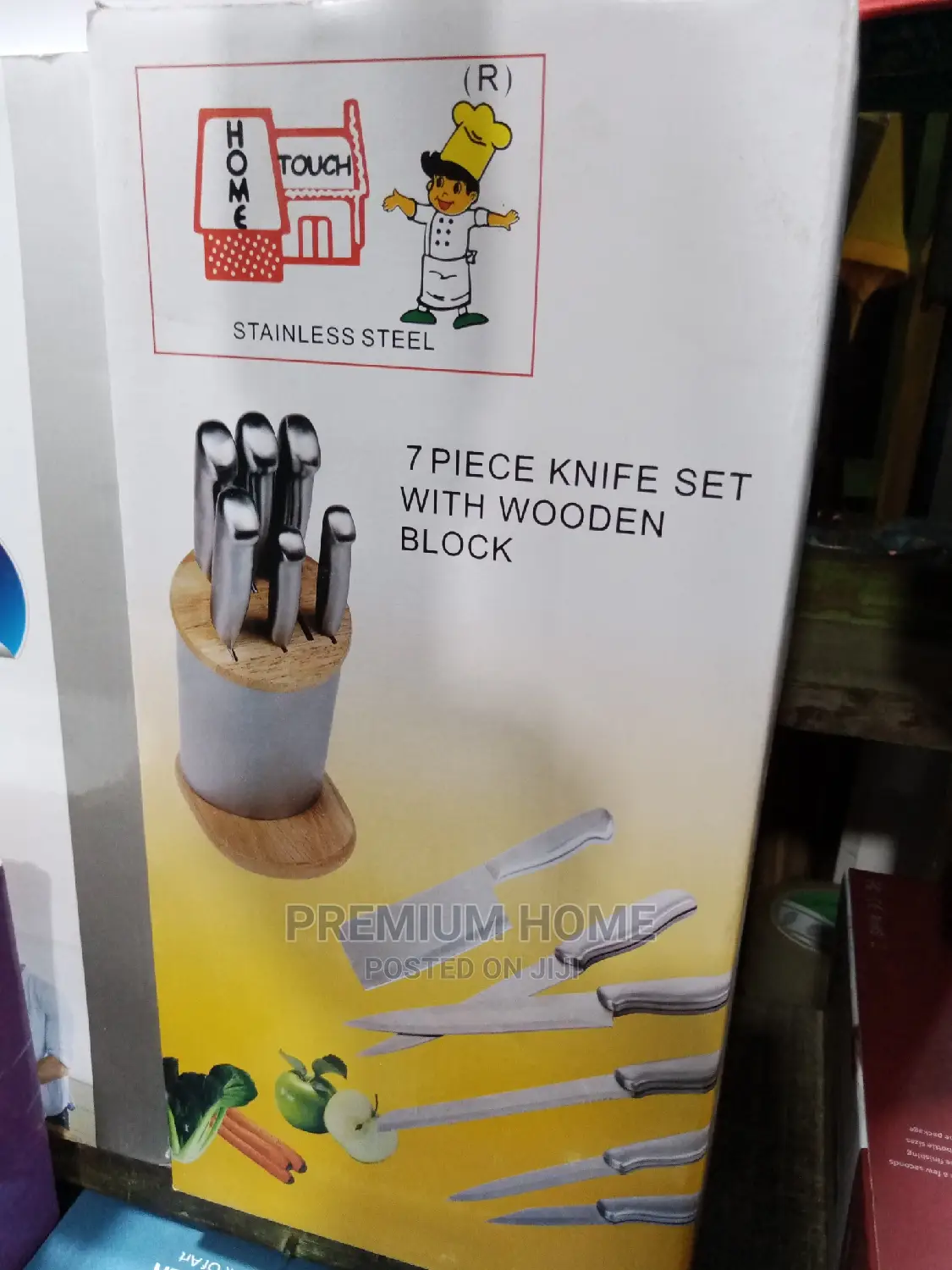 7 Pieces Knife Set With Wooden Block