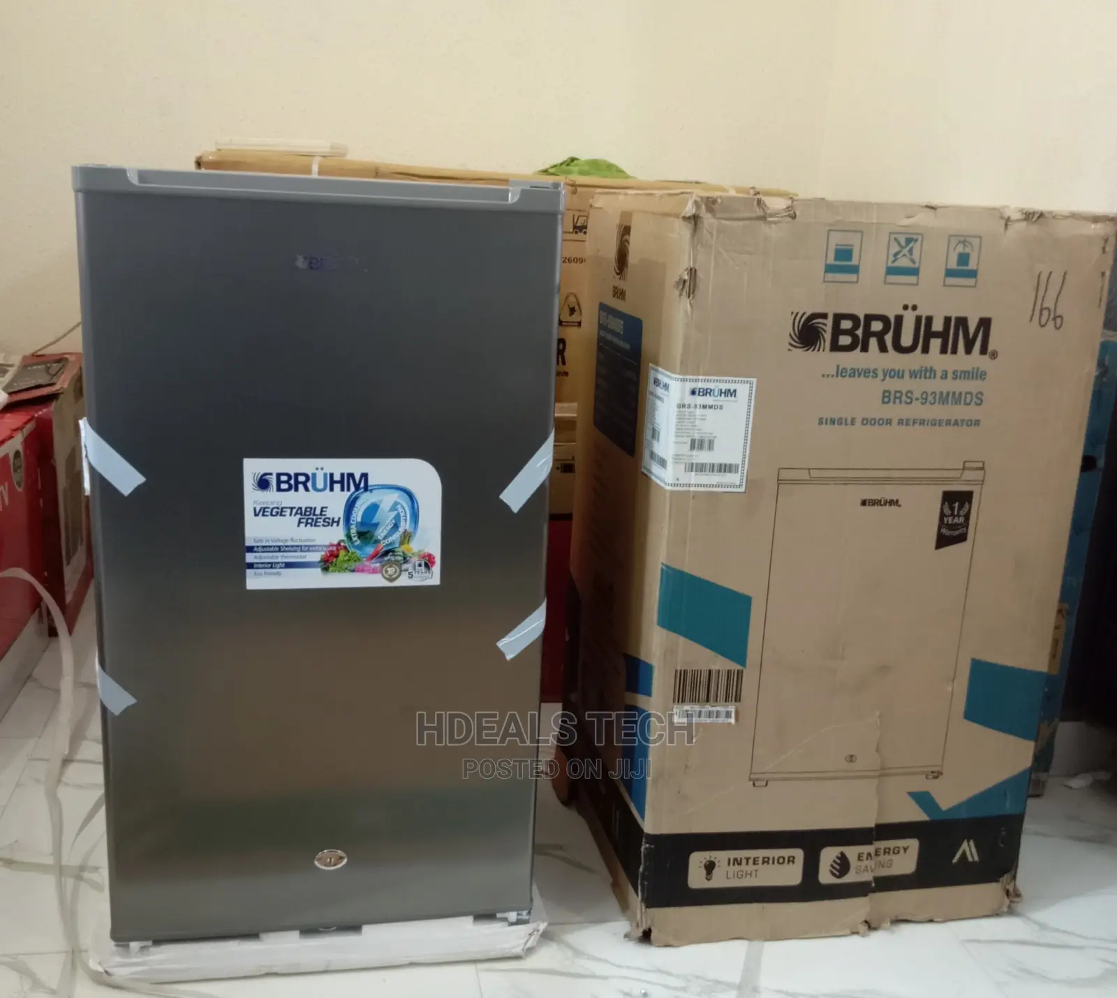 Brand New BRUHM Single Door Refrigerator [BRS-93MMDS].