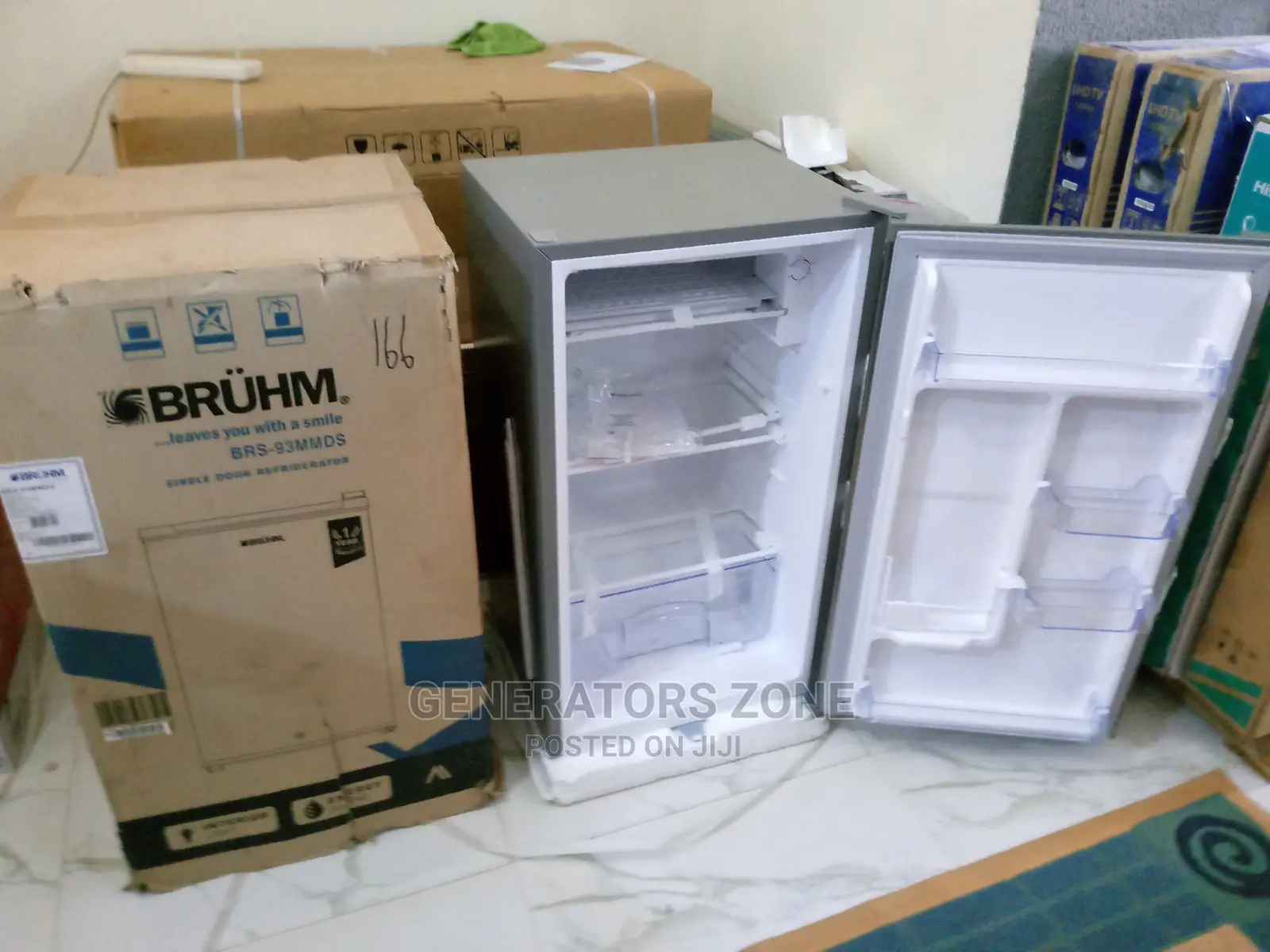 Bruhm 93L Single Door Refrigerator Brs-93mmds Silver