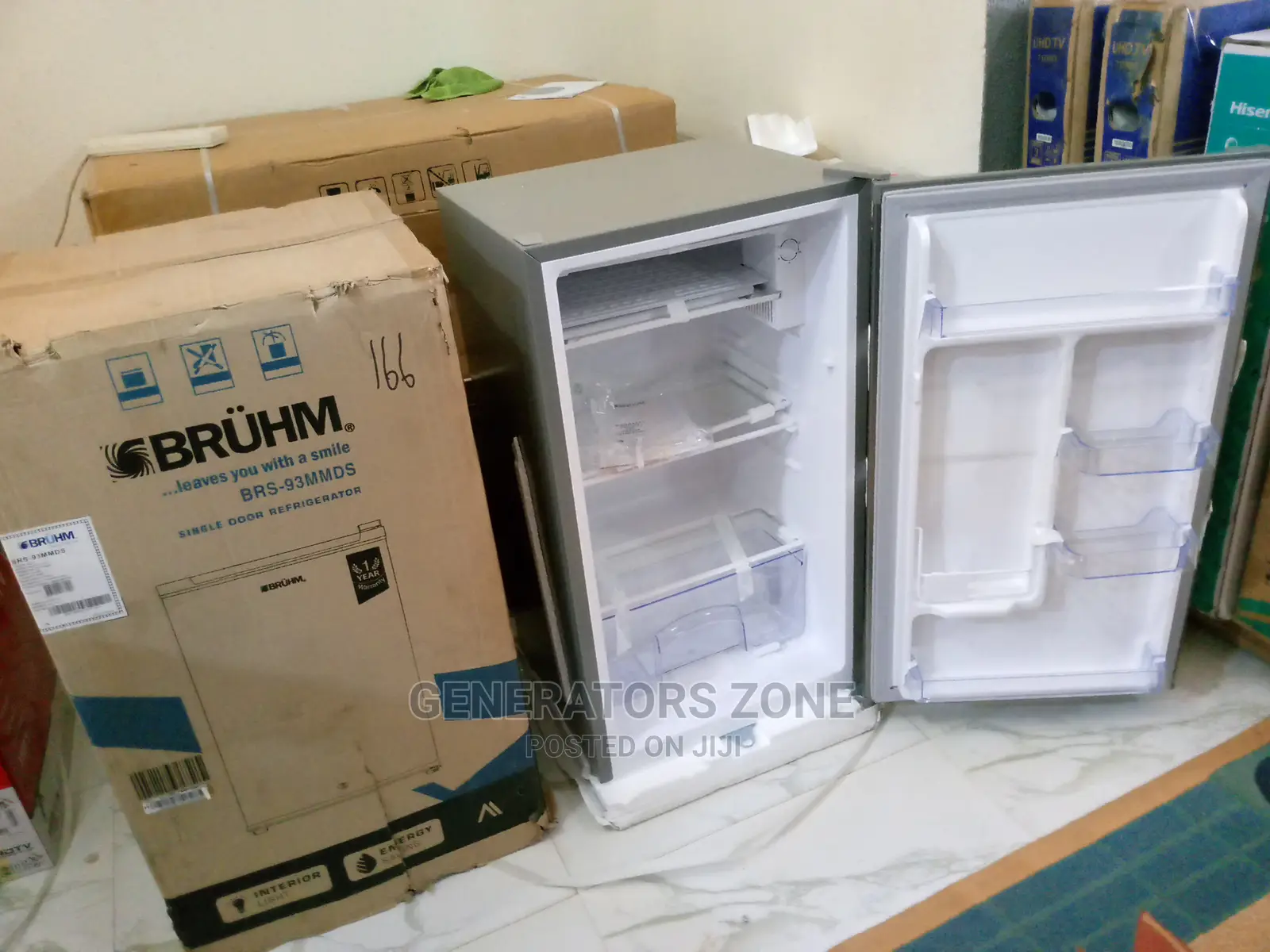 Bruhm Single Door Refrigerator - BRS-93mmds With Key Lock