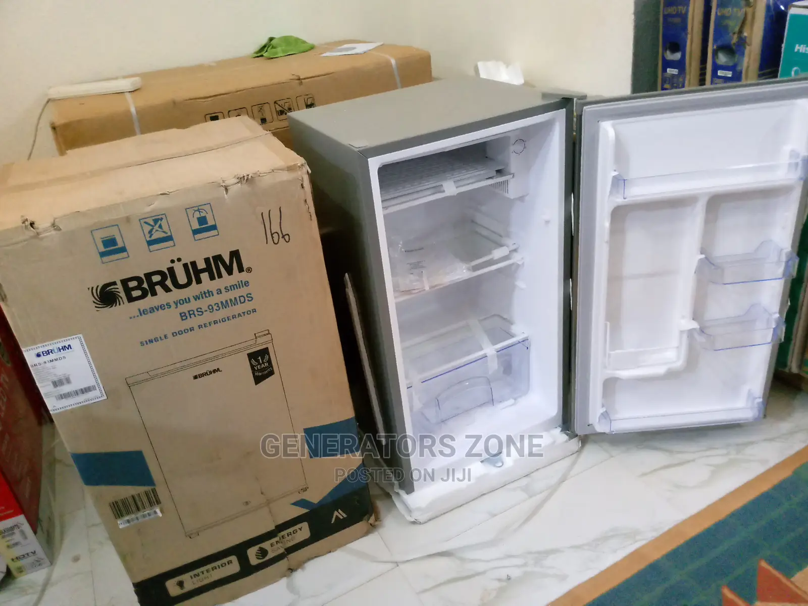 Best Selling Bruhm Mini Refrigerator BRS-93mmds- Silver-93l
