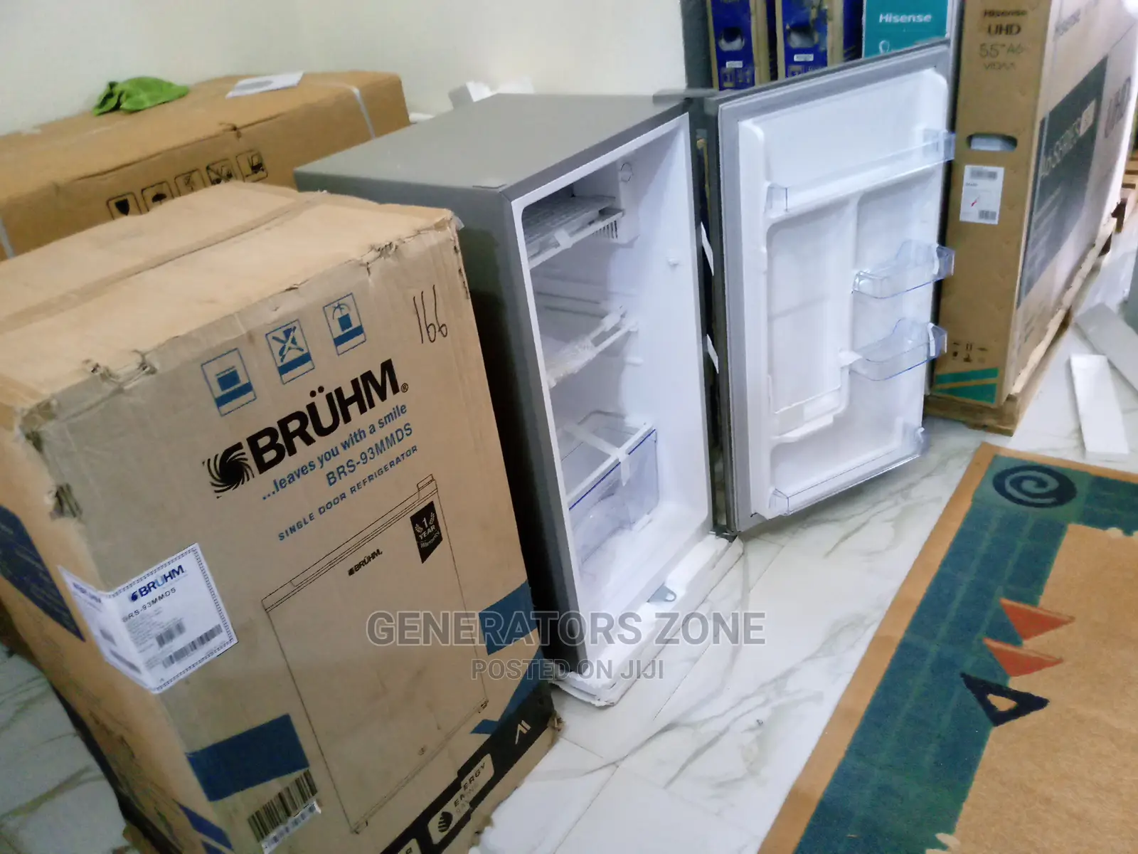 93l-BRS-93mms Top Table Bruhm Refrigerator With Lock Key