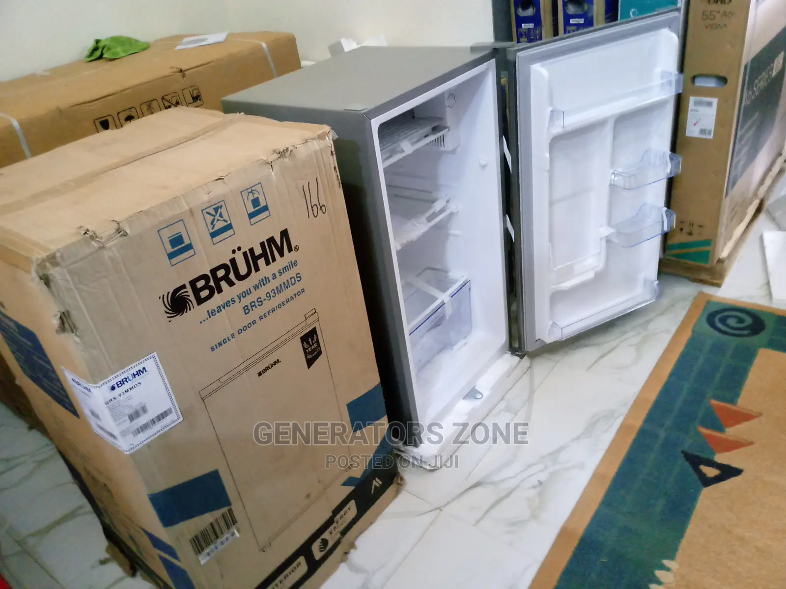 Silver-93l Bruhm Top Freezer Fridge-Brand-New (Brs-93mms)