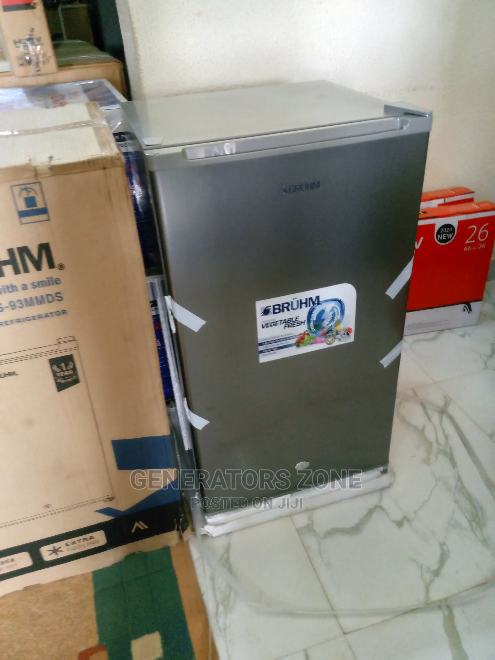 Bruhm BRS 93mmds, Single Door Refrigerator – Silver With Key