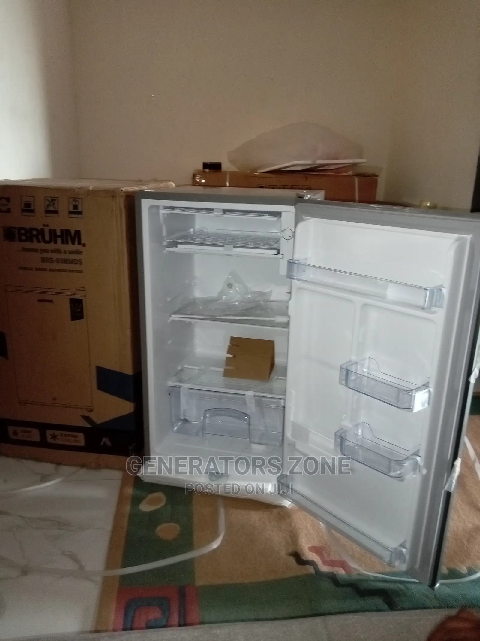 Bruhm Mini Refrigerator Brs-93mmds Low Noise With Key Lock
