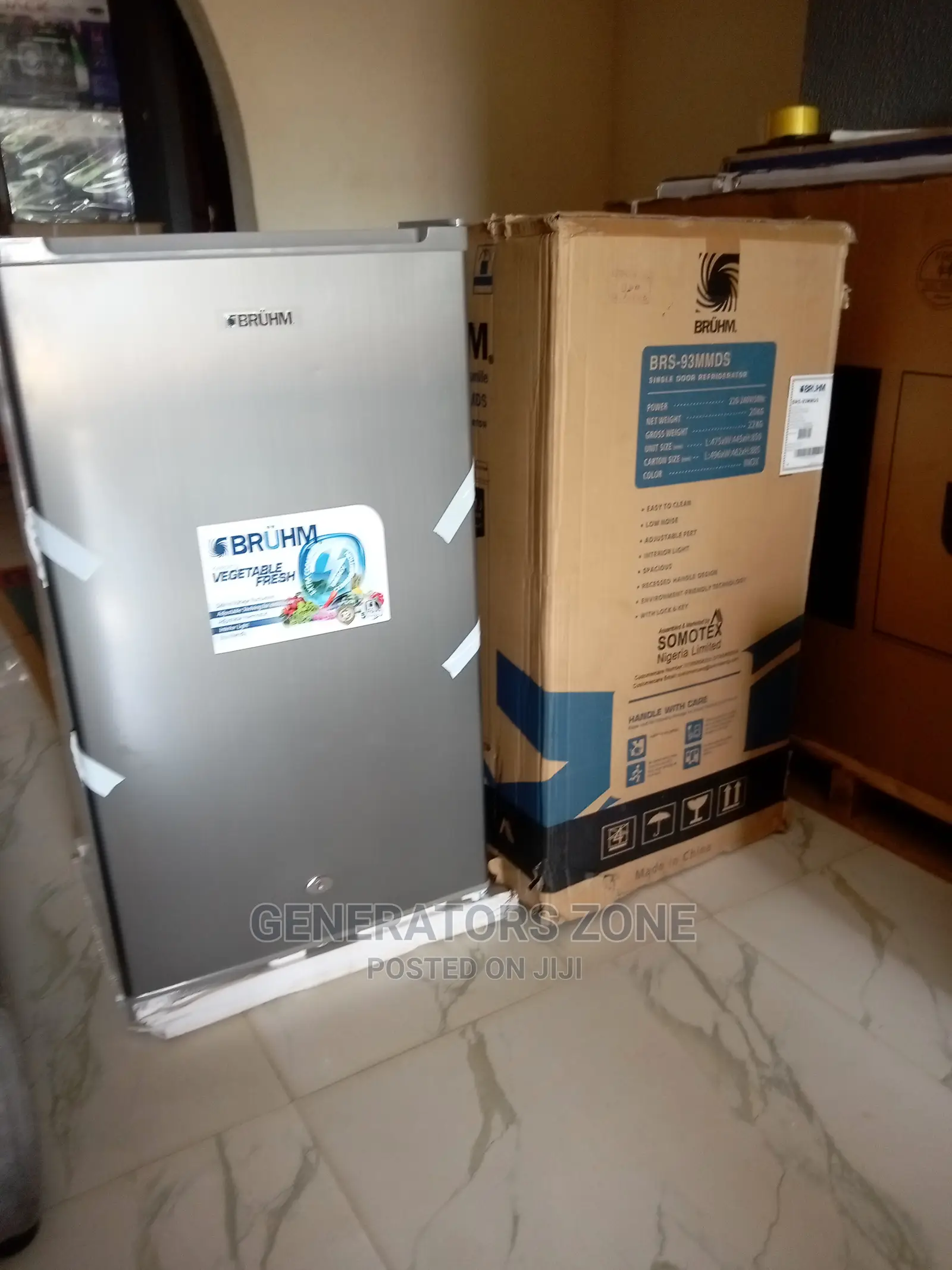 Bruhm Mini Refrigerator Brs-93mmds, One Door,Low Noise+ Key