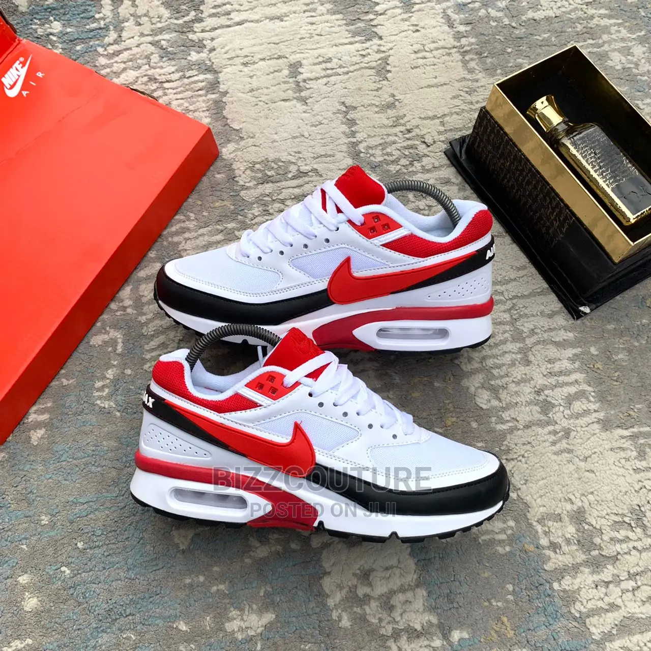 Original NIKE AIR MAX WHITE/RED Sneakers Available in Store