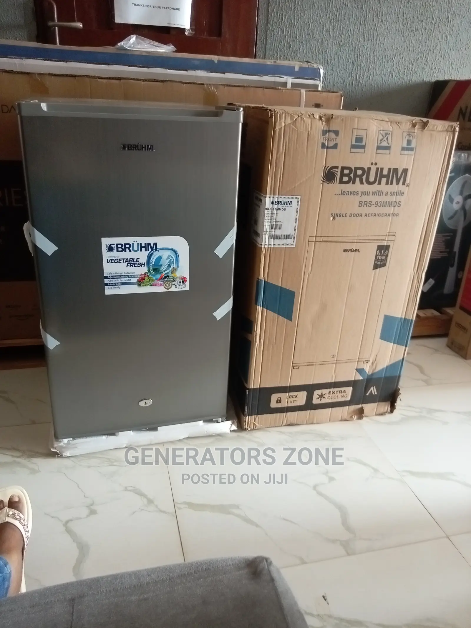Efficient Bruhm 93ltrs Single Door Refrigerator-BRS-93mmds
