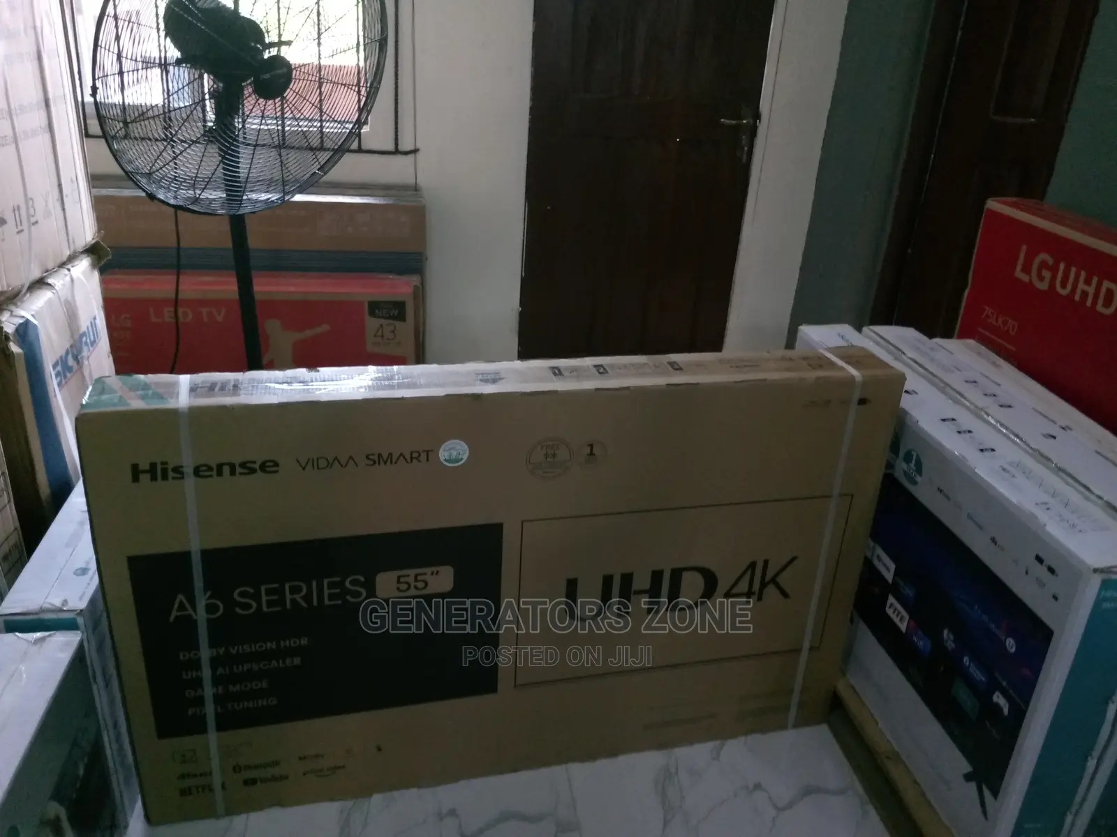 Hisense 55a6h(Vidaa U)55"(BLACK) Smart Tv+Dolby Vision-Usb
