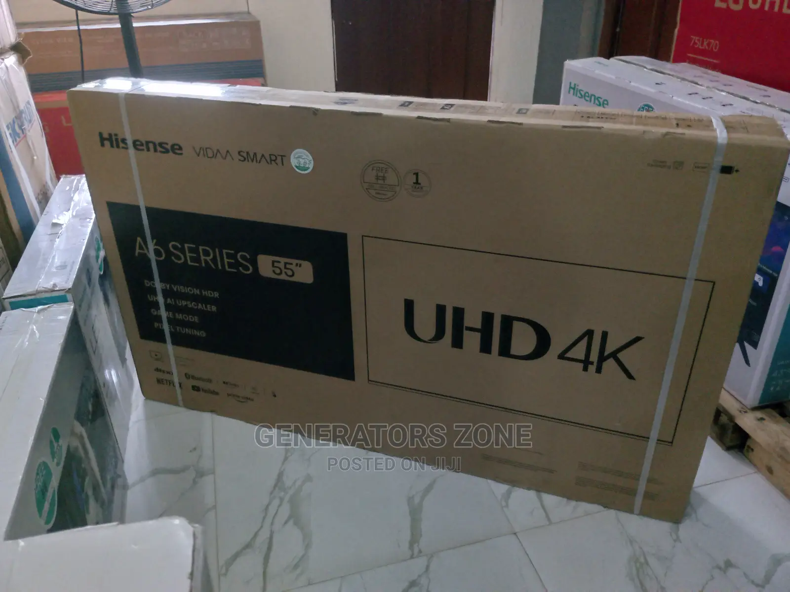 Hisense Uhd Smart 55in TV With Remote,Dolby Vision Hdr