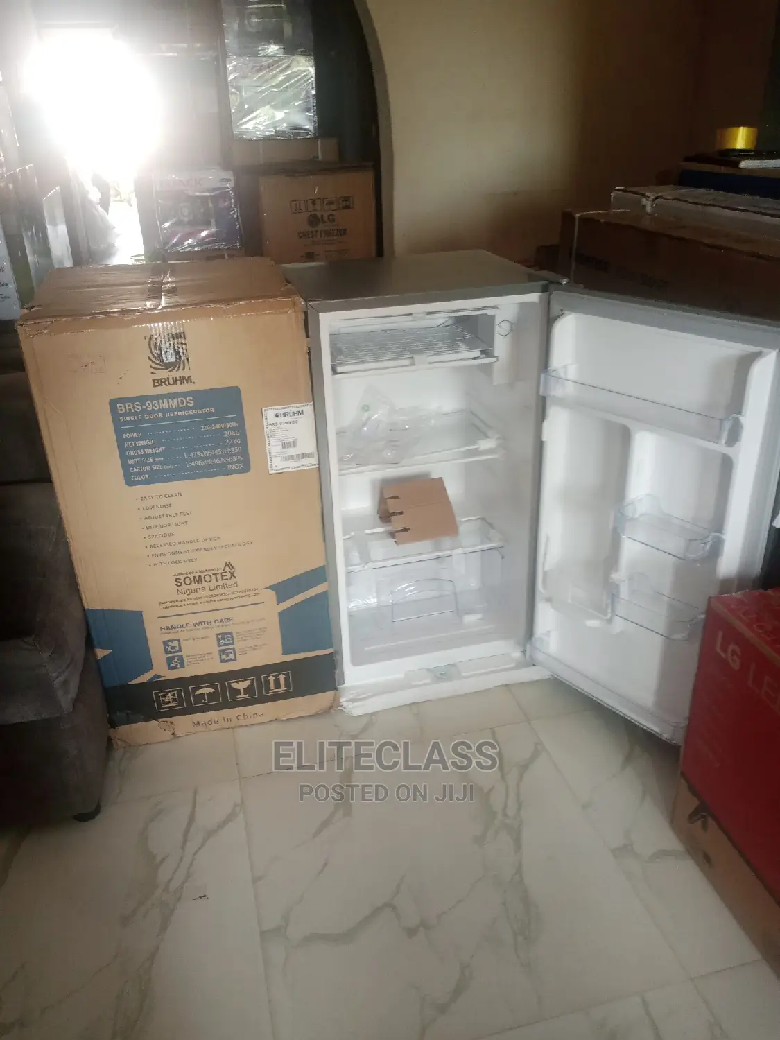 Bruhm 93ltrs Refrigerator With Recessed Handle Design