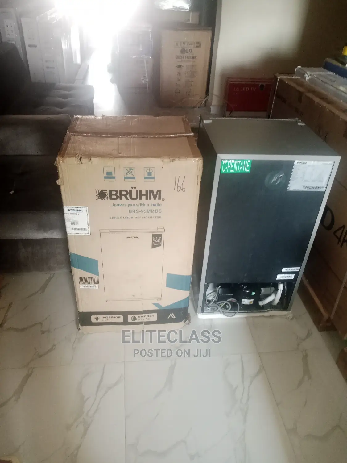 Brand New Bruhm 93ltrs Refrigerator With Vegetable Tray-New