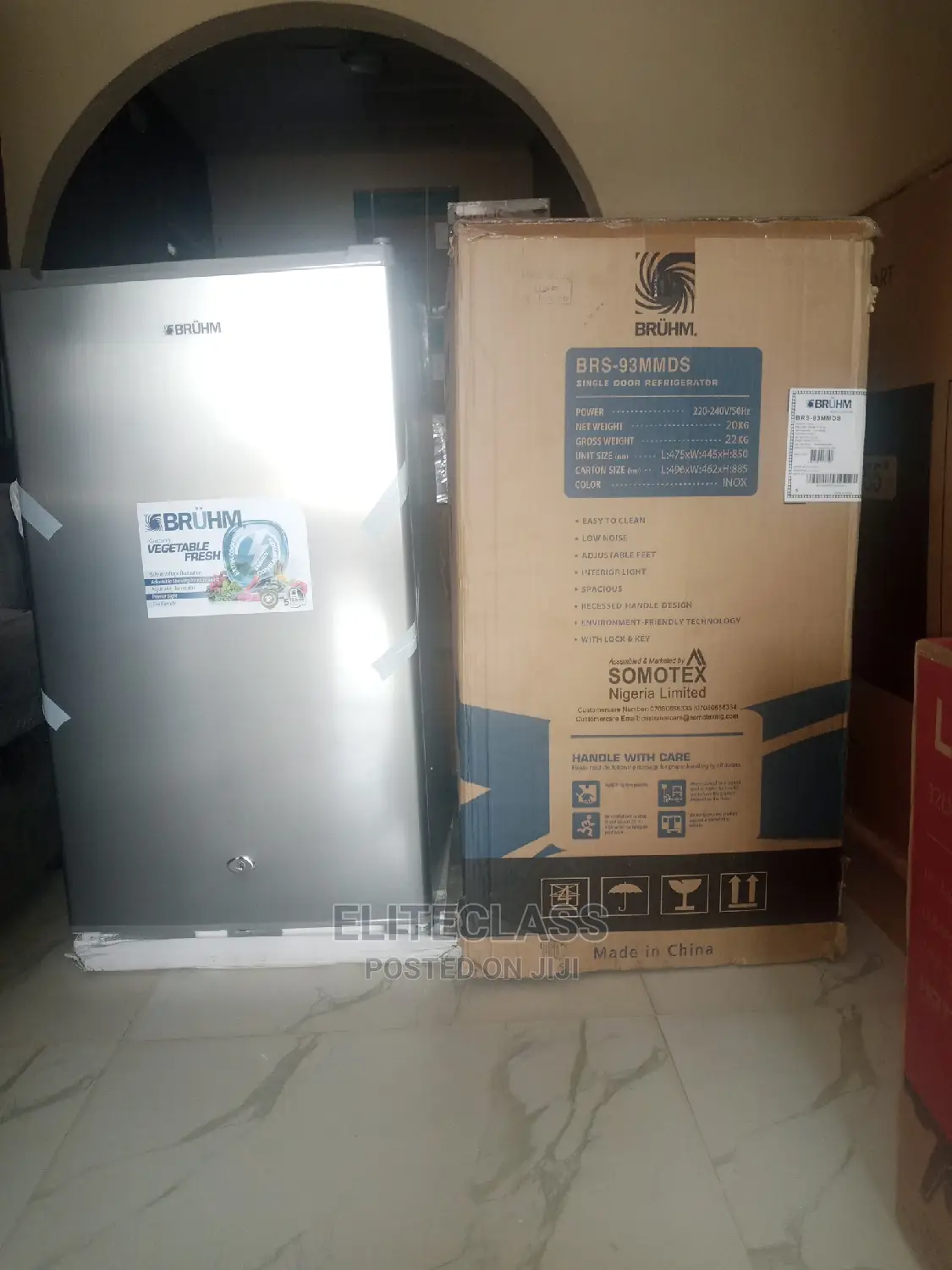 Quality Bruhm 93ltrs Fridge With Lock and Key